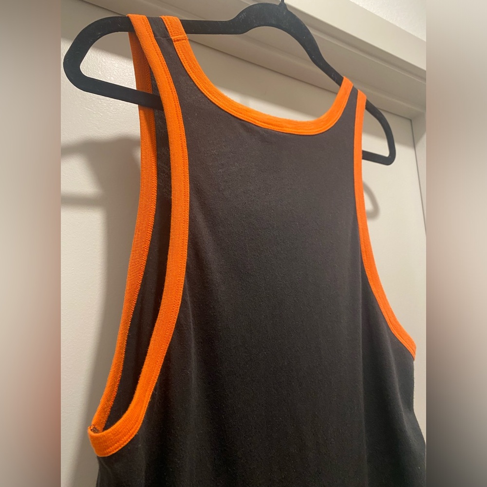 Victoria's Secret VS PINK San Francisco SF Giant Black & Orange Sequin Tank Top - Picture 12 of 15